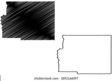 Colfax County, New Mexico (U.S. county, United States of America, USA, U.S., US) map vector illustration, scribble sketch Colfax map