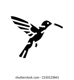 colibri bird glyph icon vector. colibri bird sign. isolated contour symbol black illustration