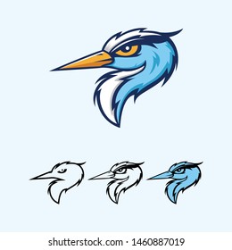 Colibri Bird Head Designs Creative concept logotype for your company Clipart Mascot Logo can be in vector to easilly change colors