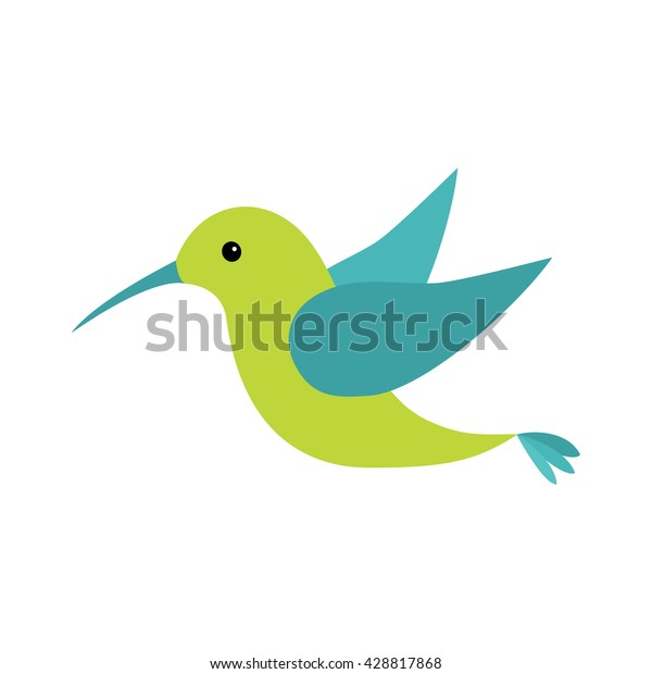 Colibri Bird Icon Cute Cartoon Character Stock Vector (Royalty Free ...