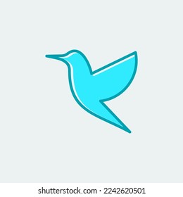 Colibri Bird Logo Design Concept