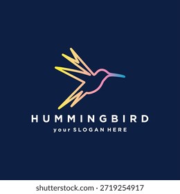 Colibri Bird Logo Elemento de diseño Vector Plantilla