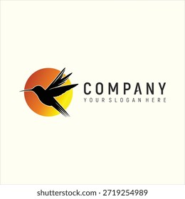 Colibri Bird Logo Elemento de diseño Vector Plantilla