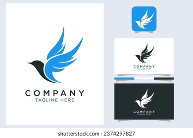 diseño moderno del logotipo de ave colibri