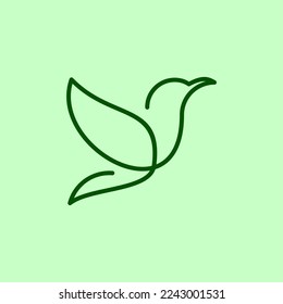 Colibri Bird Logo Line Design
