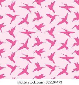 colibri bird silhouette pattern