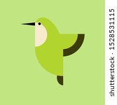 Colibri bird vector. colibri bird vector icon in flat style. 