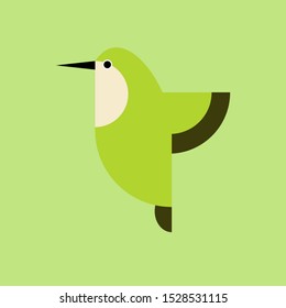 Colibri bird vector. colibri bird vector icon in flat style. 