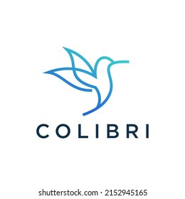 colibri bird  vector logo template illustration.This logo suitable for business