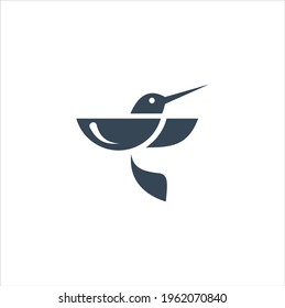 Colibri and bowls design logo vector