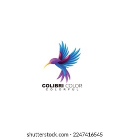 colibri colorful logo template design gradient 