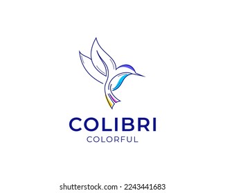 Colibri Colorful Simple Vector Logo