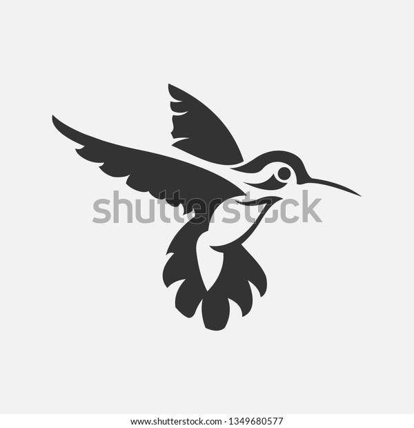 Colibri Humming Bird Icons Vector Isolated Stock Vector (Royalty Free ...