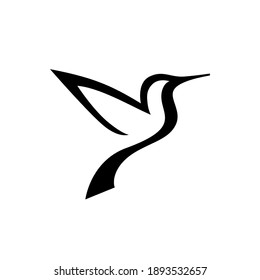 ilustración del vector del logotipo colibri comingbird