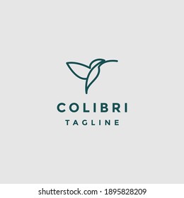 colibri logo for animals vector icon illustration