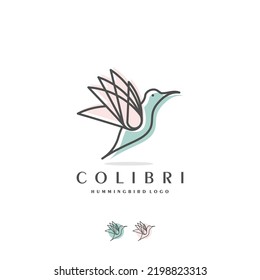 Colibri logo design vector with creative idea