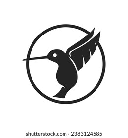 plantilla de logotipo de colibri Aislada. Identidad de marca. Gráfico de vectores de resumen de iconos