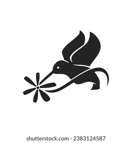 plantilla de logotipo de colibri Aislada. Identidad de marca. Gráfico de vectores de resumen de iconos