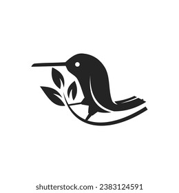 plantilla de logotipo de colibri Aislada. Identidad de marca. Gráfico de vectores de resumen de iconos