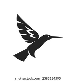 plantilla de logotipo de colibri Aislada. Identidad de marca. Gráfico de vectores de resumen de iconos