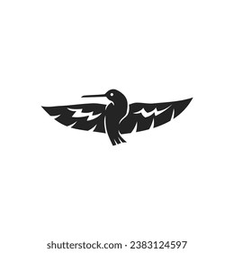 plantilla de logotipo de colibri Aislada. Identidad de marca. Gráfico de vectores de resumen de iconos