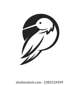 plantilla de logotipo de colibri Aislada. Identidad de marca. Gráfico de vectores de resumen de iconos