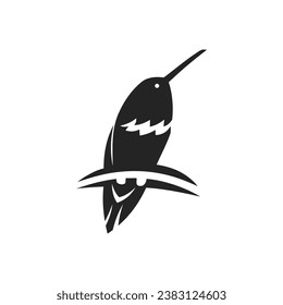 plantilla de logotipo de colibri Aislada. Identidad de marca. Gráfico de vectores de resumen de iconos