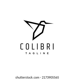 Colibri logo vector icon design template