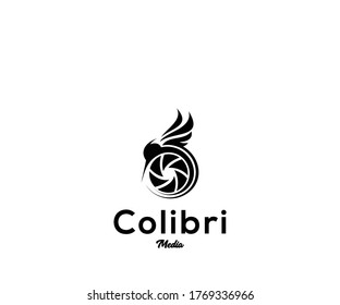 Colibri media logo design template