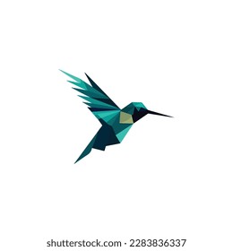 colibri simple silhouette modern logo vector