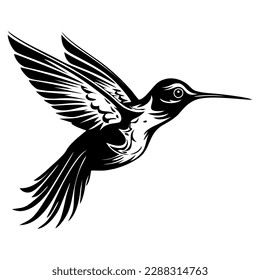 Logotipo de símbolo Colibri. Ilustración vectorial.