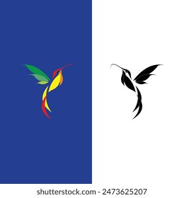 Colibry Bird Logo Icon Design Vector Template