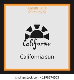 Colifornia sun  vector icon