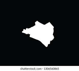 Colima outline map Mexico state region