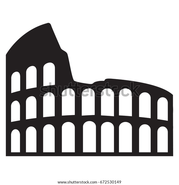 Coliseum Icon Stock Vector (Royalty Free) 672530149 | Shutterstock