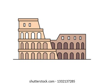 Coliseum icon. isolated on white background