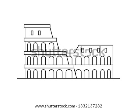 Coliseum icon. isolated on white background