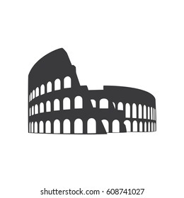 Coliseum Icon, Landmark Illustration, Vector Design.