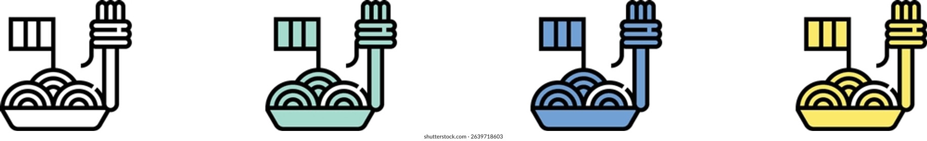 coliseum icon. Outline, Green, Blue and Yellow Style Design Isolated On White Background
