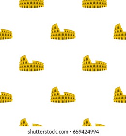 Coliseum pattern seamless flat style for web vector illustration
