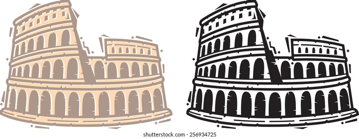 Coliseum Vector Icon. Greek Inspired Icon Series.