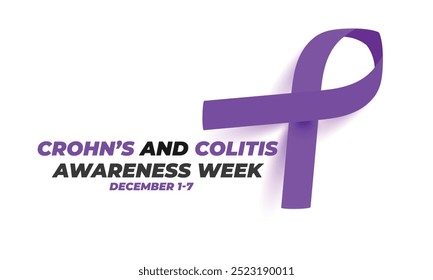 Woche zur Sensibilisierung für Morbus Crohn und Kolitis. Hintergrund, Banner, Karte, Poster, Vorlage. Vektorgrafik.