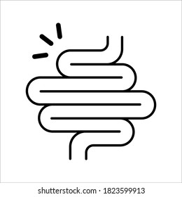 Icono de Colitis sobre fondo blanco