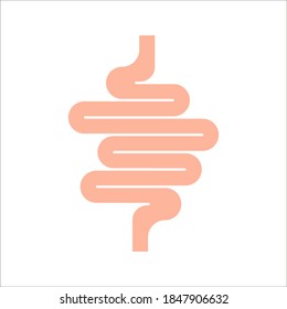 Icono de Colitis en color de fondo blanco editable