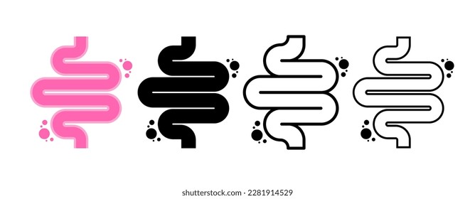 Colitis. Estómago. Estreñimiento intestinal, vector abdominal y de hinchazón. Gastroenterología médica. Concepto de atención de la salud. Ilustración vectorial.