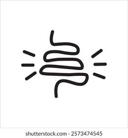 colitis vector icon. intestine icon. gut constipation icon.