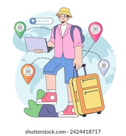 Co-living. Friends or roommates living together. Characters hang out in dormitory or student apartment. Joint living and recreation in friends company. Flat vector illustration.