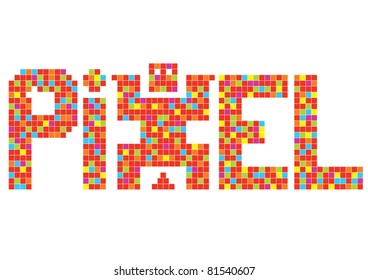 coll pixel art illustration in vector
