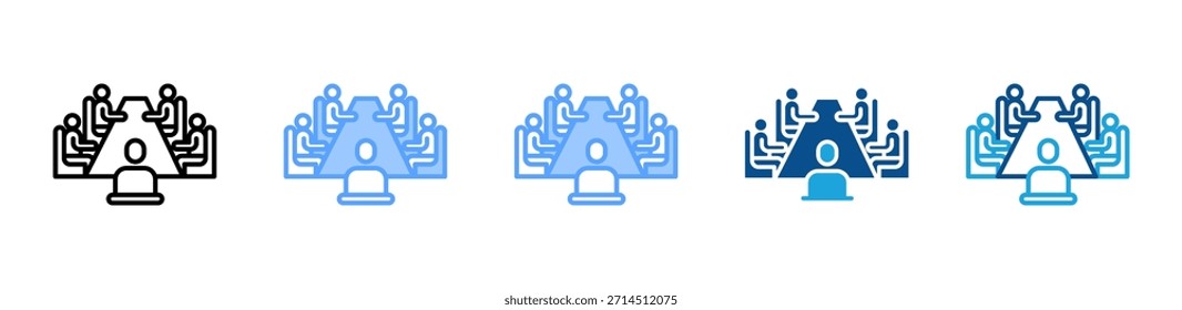 Collab Conjunto de iconos de reuniones colección de estilos múltiples