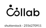 collab typography logo design, letter mark graphic vector concept